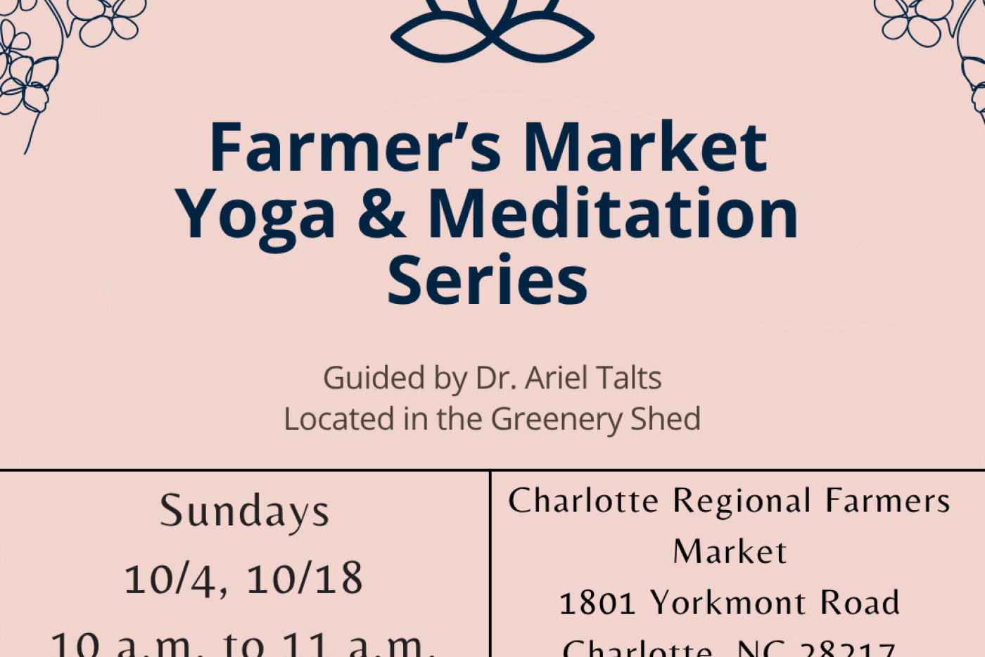 Farmers Market Yoga and Meditation Series