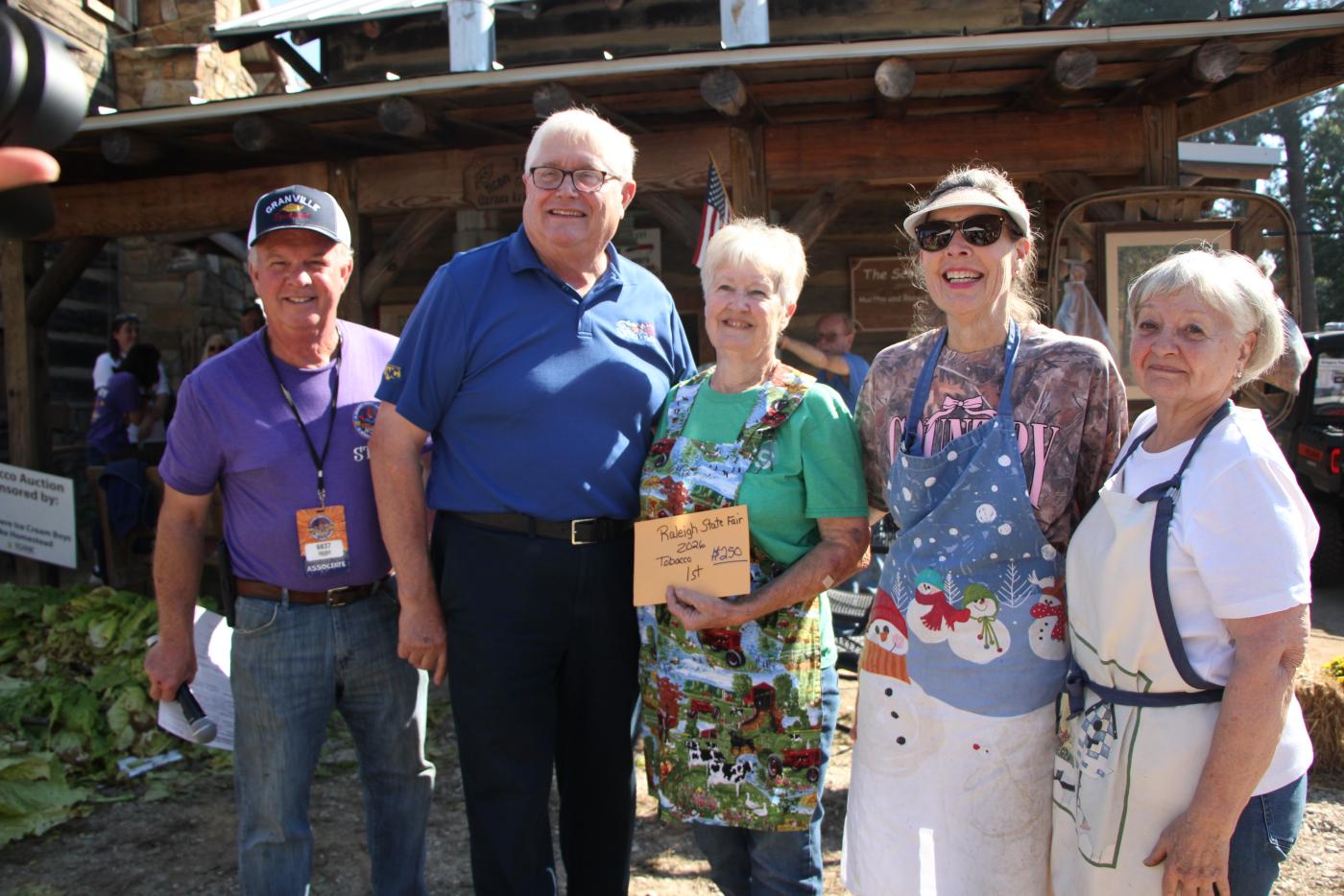 Left to right, Pat Short, competition coordinator; Zane Hedgecock, NCDA&CS Chief of Staff, Nancy Stewart, Debbie Barbour and Susie Allen