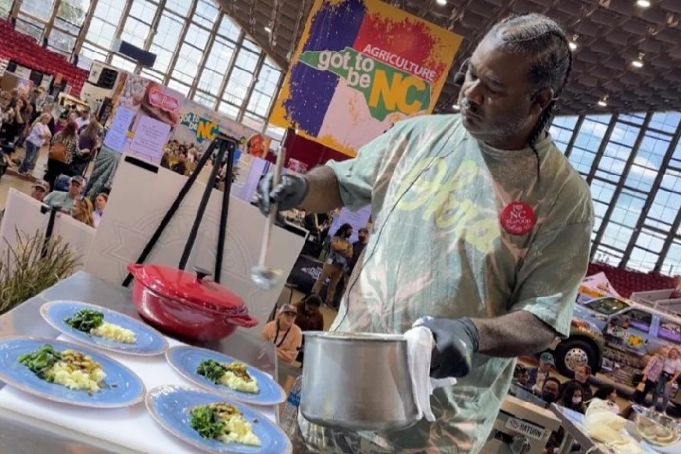 N.C. chef on the Got to Be NC Pavilion cooking stage
