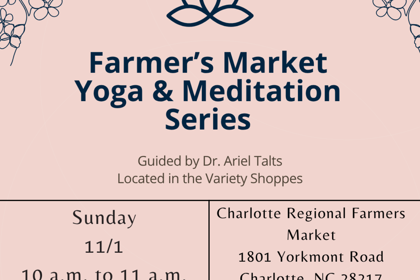 Farmers Market Yoga and Meditation Series