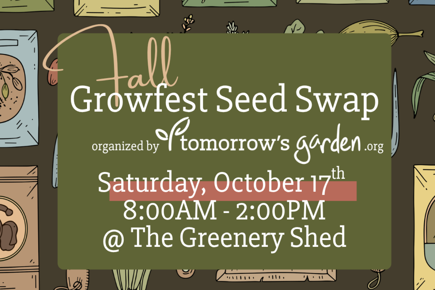 Fall Growfest Seed Swap at the Charlotte Regional Farmers Market on October 17th