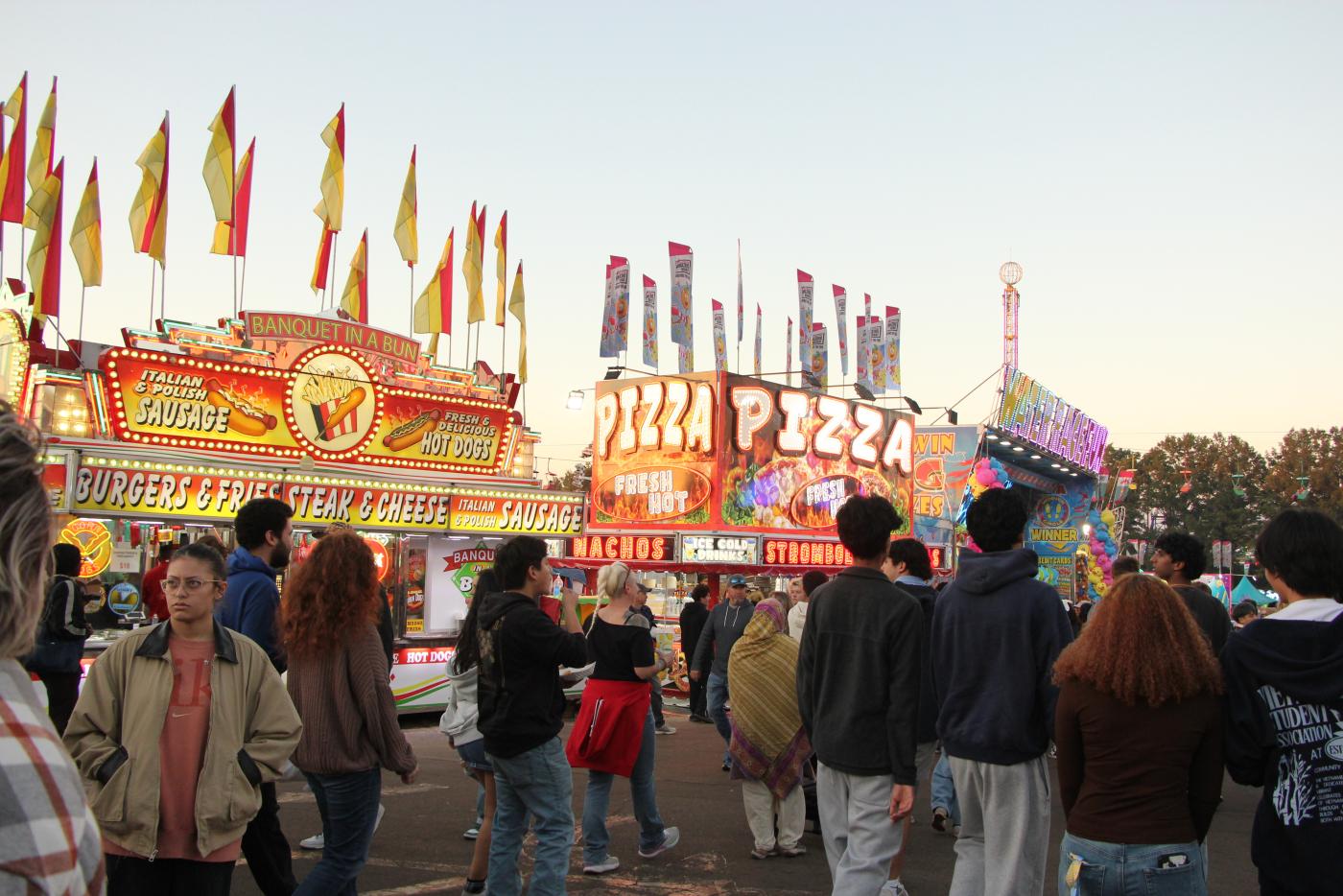 State Fair fairgrounds with food booths