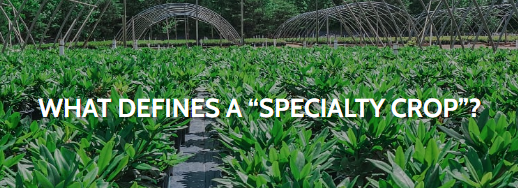 What defines a specialty crop?
