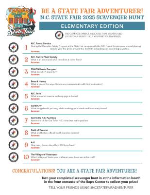 Image of elementary scavenger hunt questions