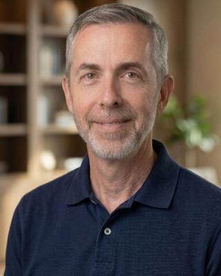 Man with beard in blue polo shirt identified as Jeff Barham