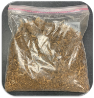 Solid waste sample in sealable bag