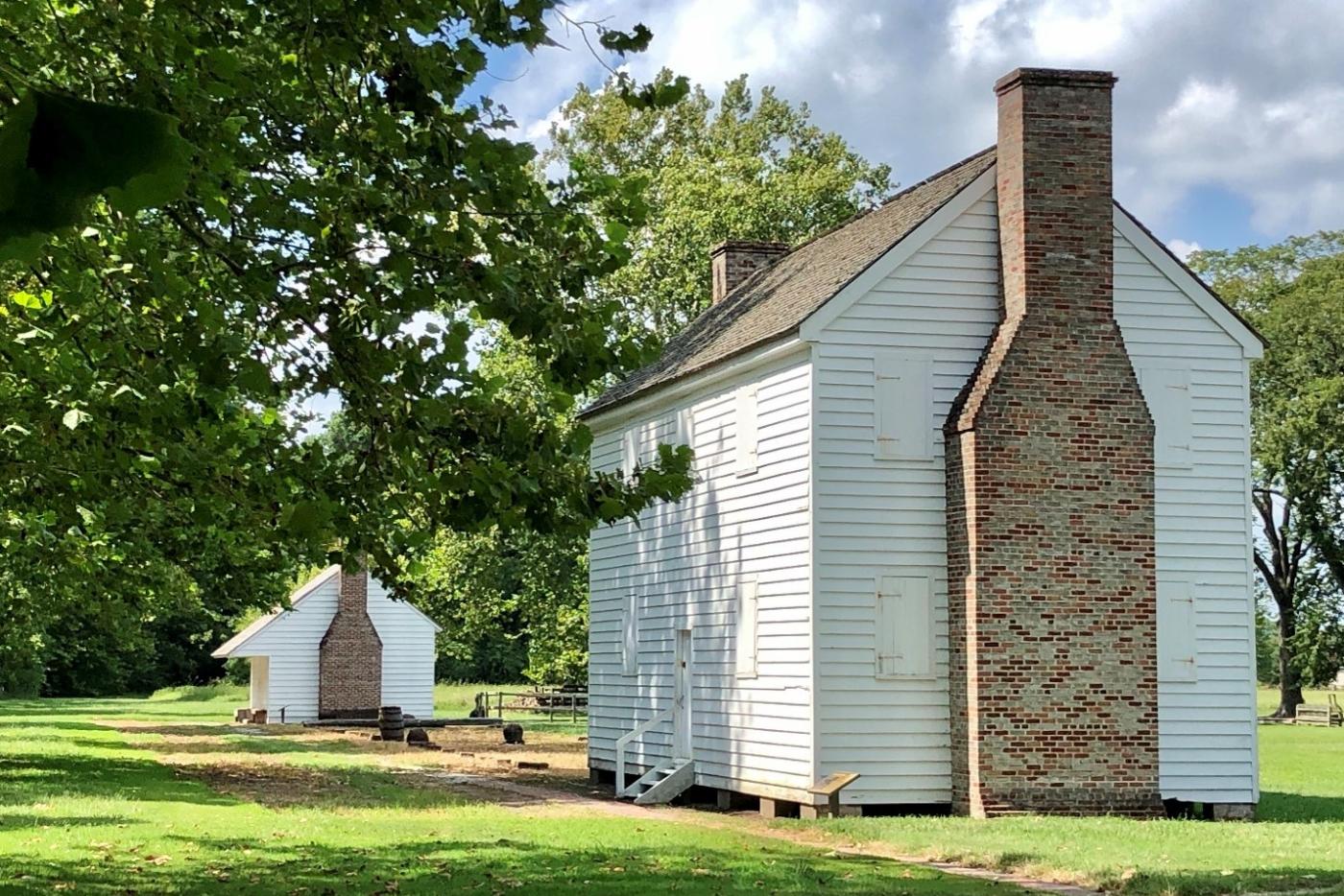 Reconstructed slave dwellings at Somerset Place, courtesy Somerset Place State Historic Site.