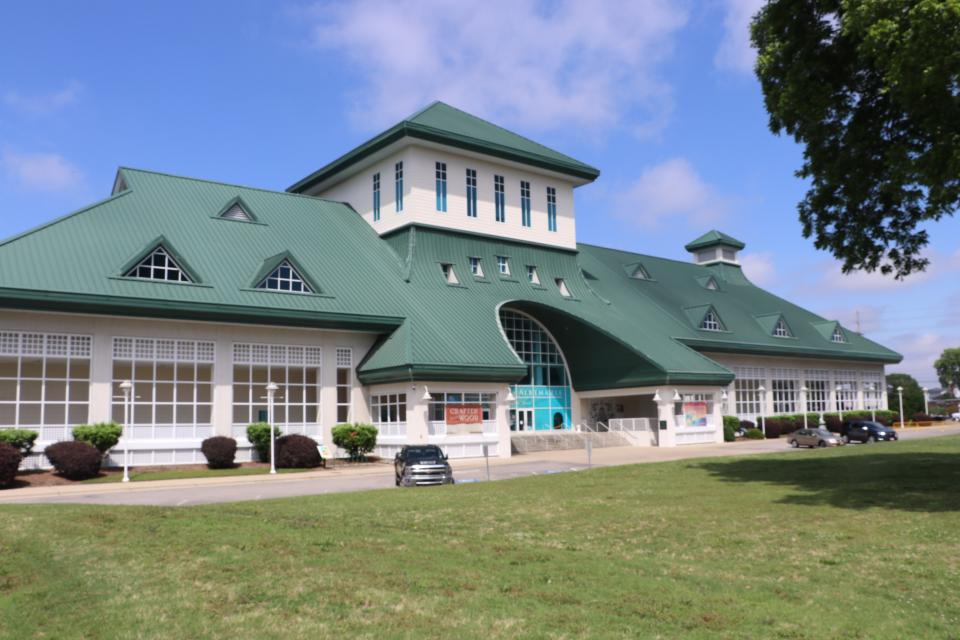 the lawn of the museum