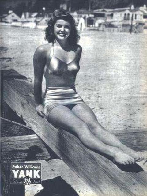 A pin-up of Esther Williams from a 1945 issue of Yank, the Army Weekly. US Army photo.