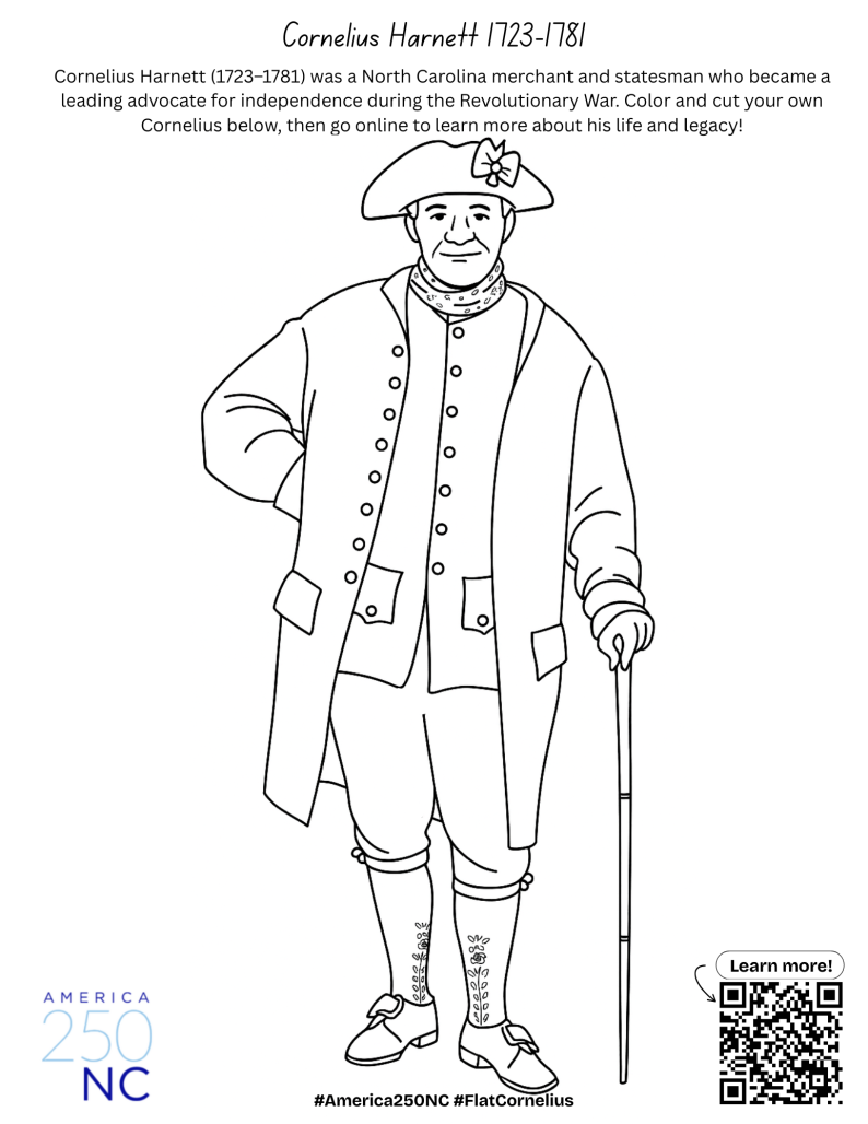 coloring page of cornelius harnett