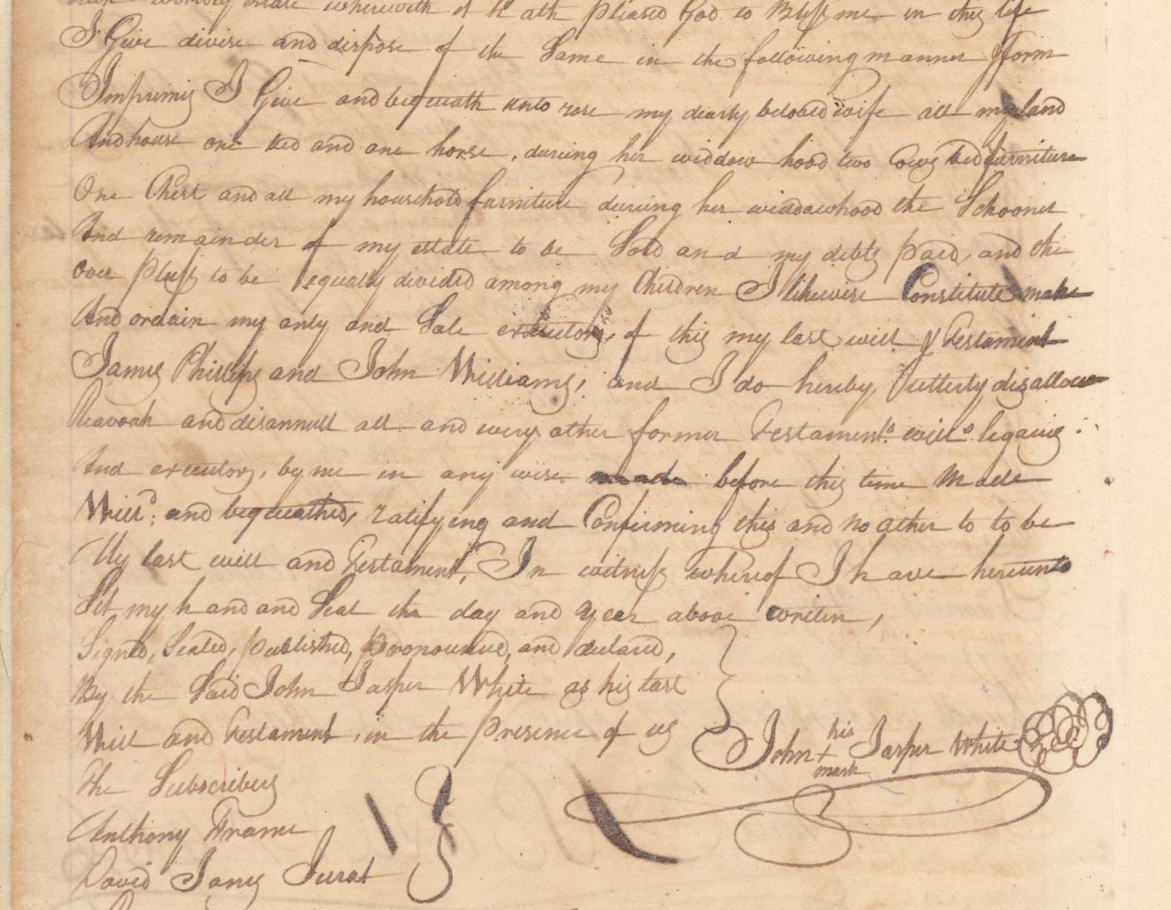 old writing on yellowed paper