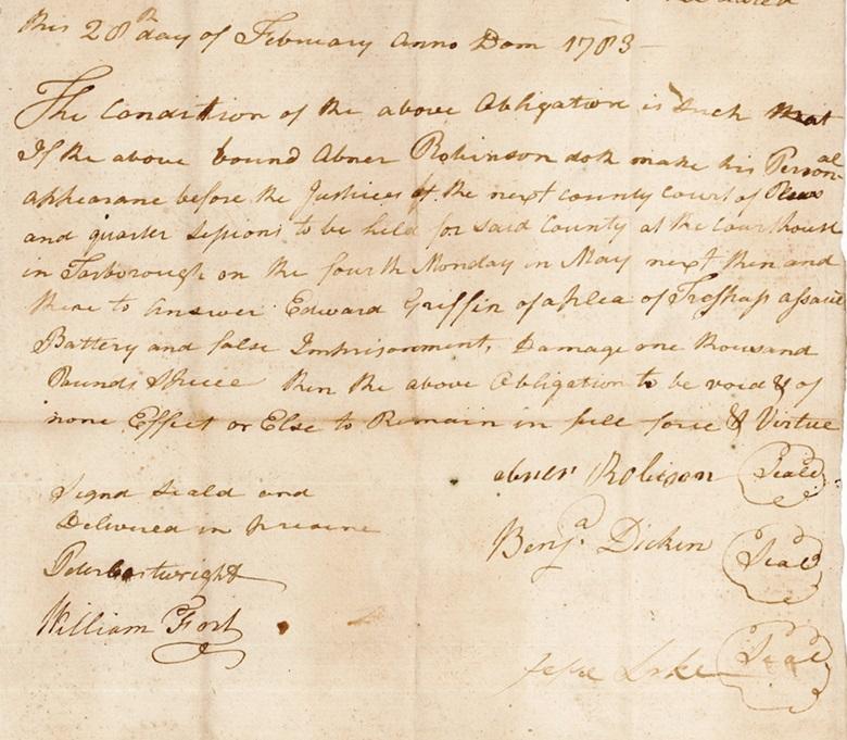 old writing on yellowed paper