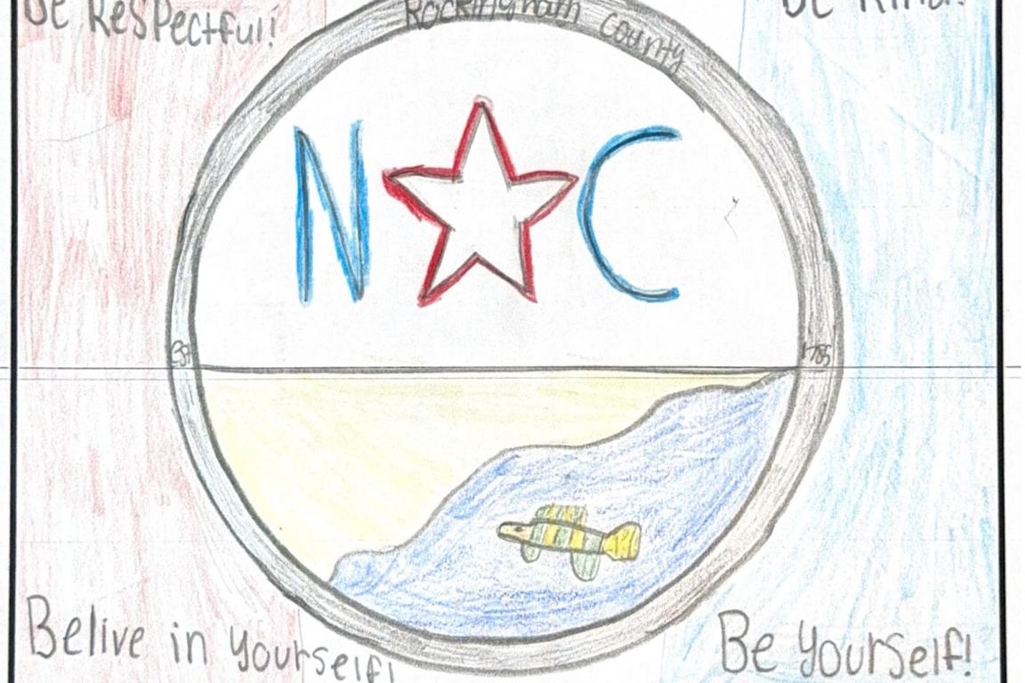 Hand drawn flag design by child