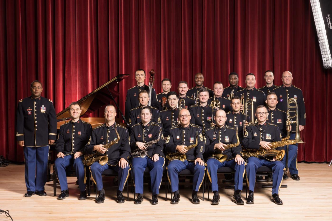 The full line up of the Jazz Ambassadors.