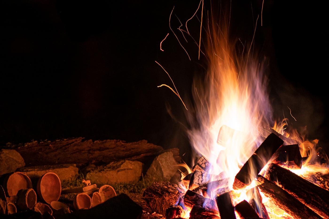 A campfire.