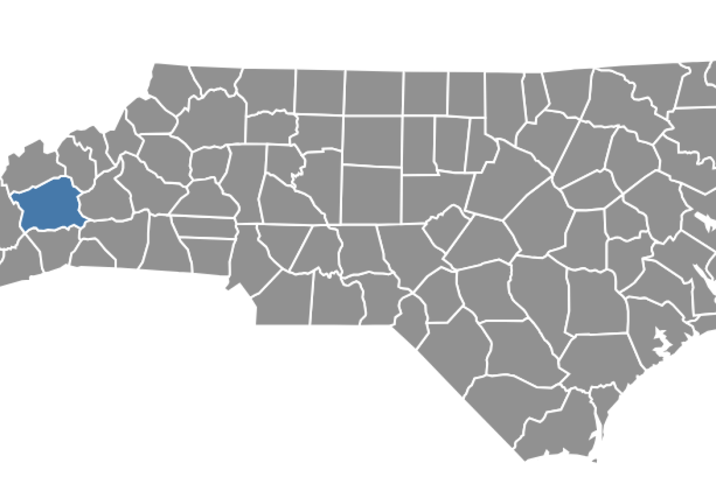Map of NC highlighting Buncombe County