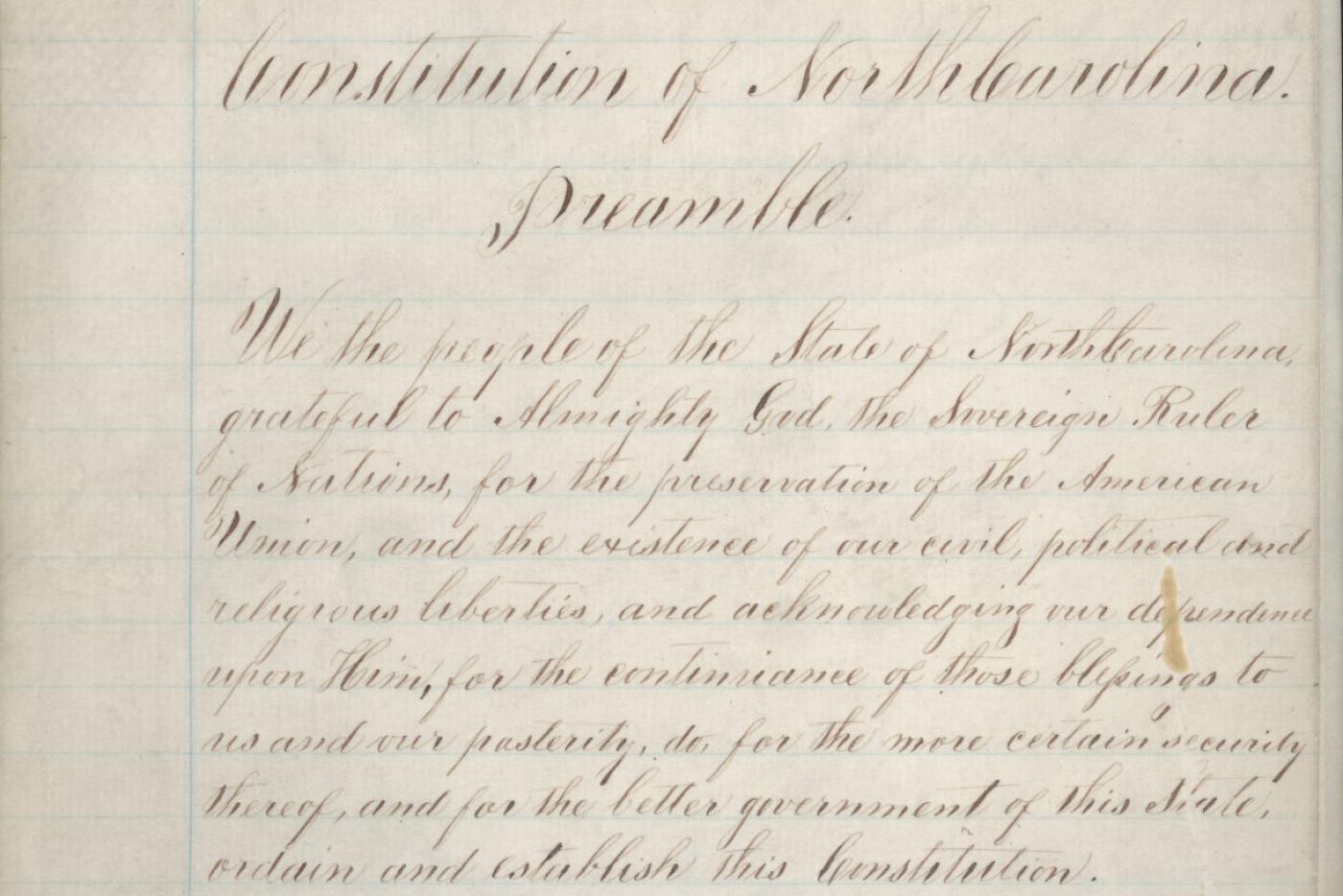 A copy of the North Carolina State Constitution.