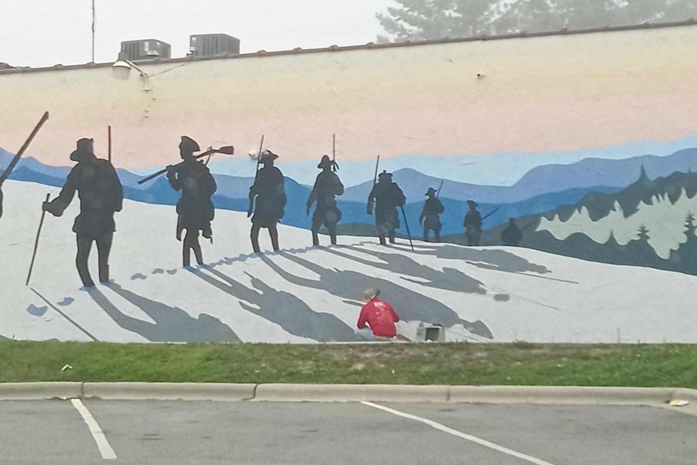 A mural dedicated to the Overmountain Men.