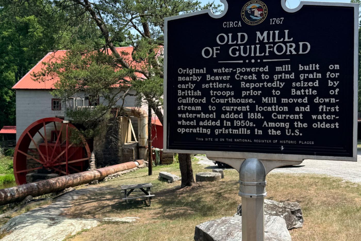 historic sign for Old Mill