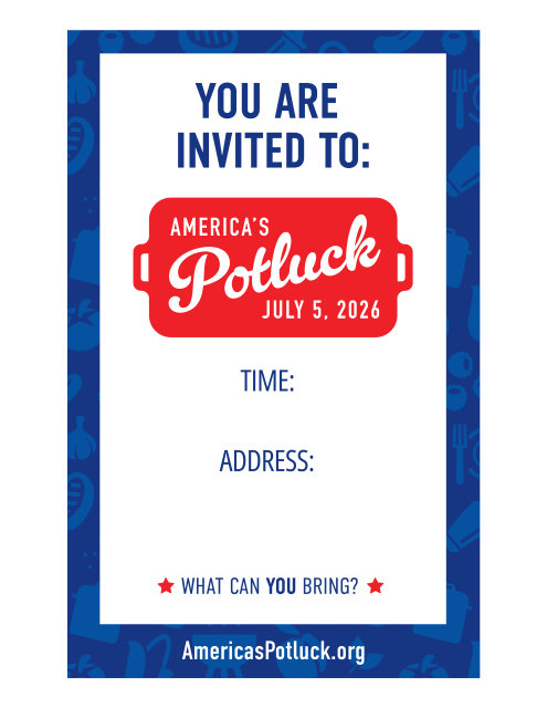 invitation to America's Potluck