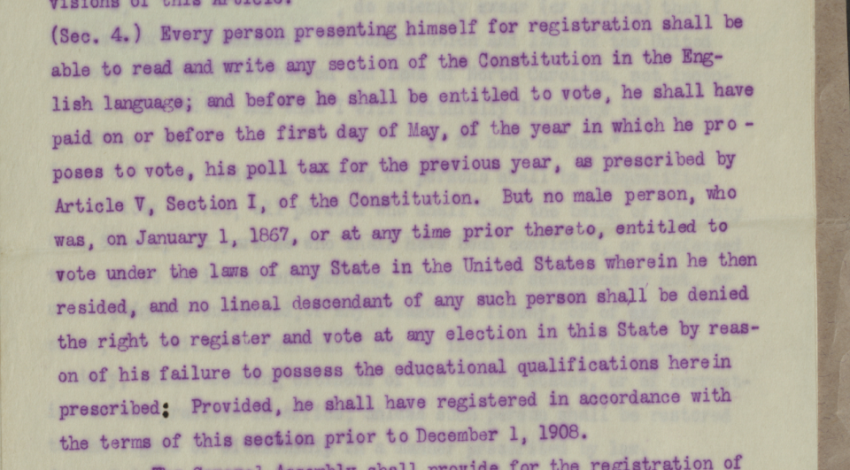 old paper with type writer lettering