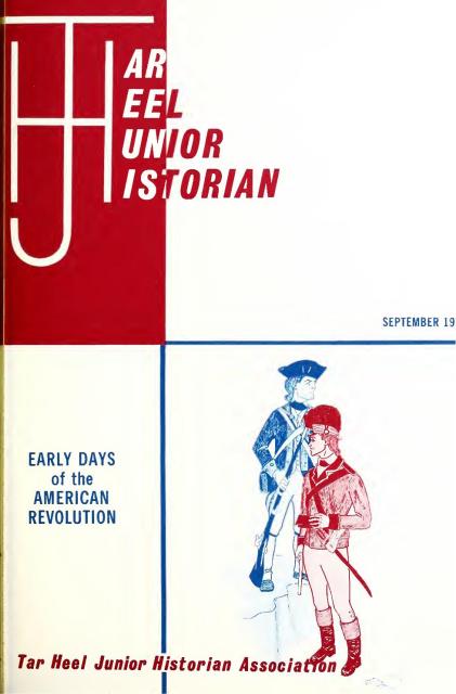 White and red tar heel junior historian magazine cover