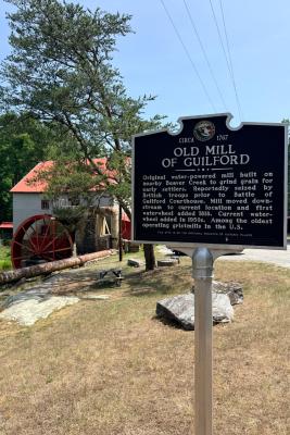 historic sign for Old Mill