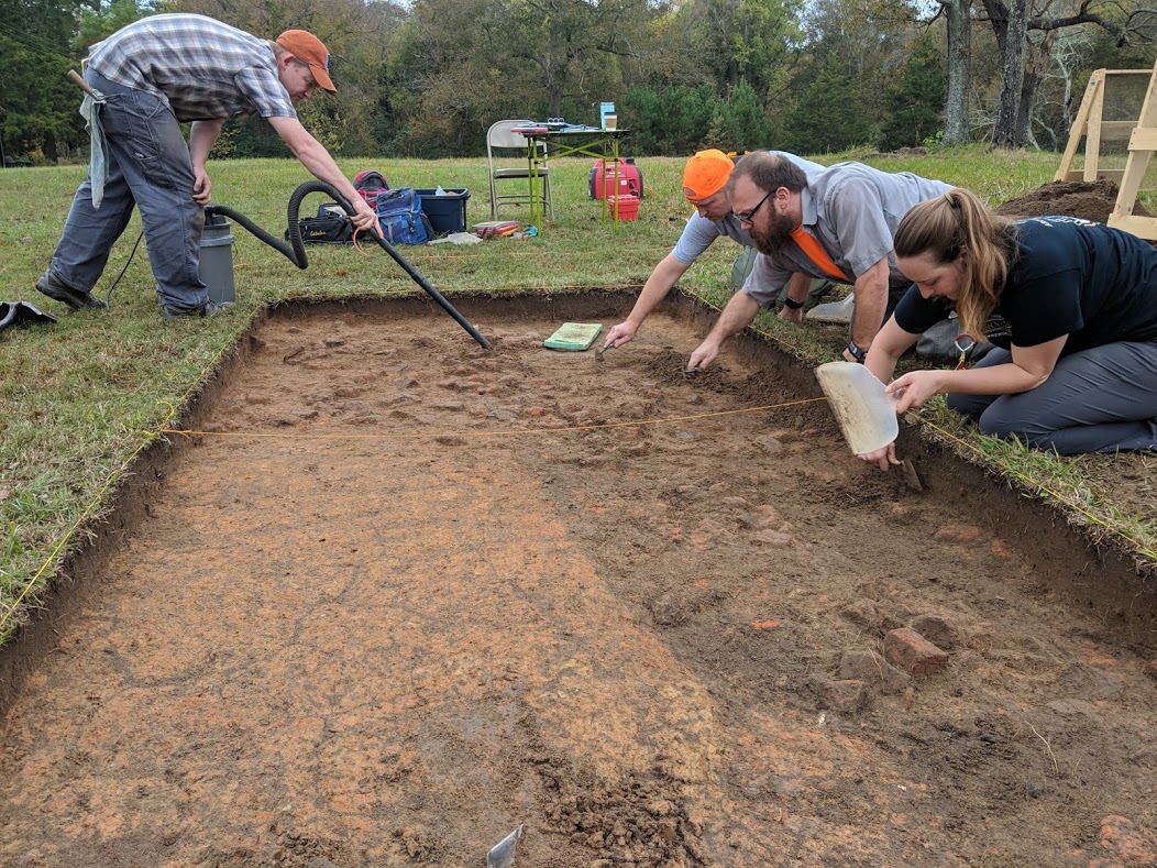 OSA and DOT archaeologists excavating at Historic Halifax