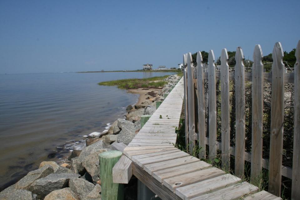 Salvo Community Cemetery, located right on the edge of the shoreline