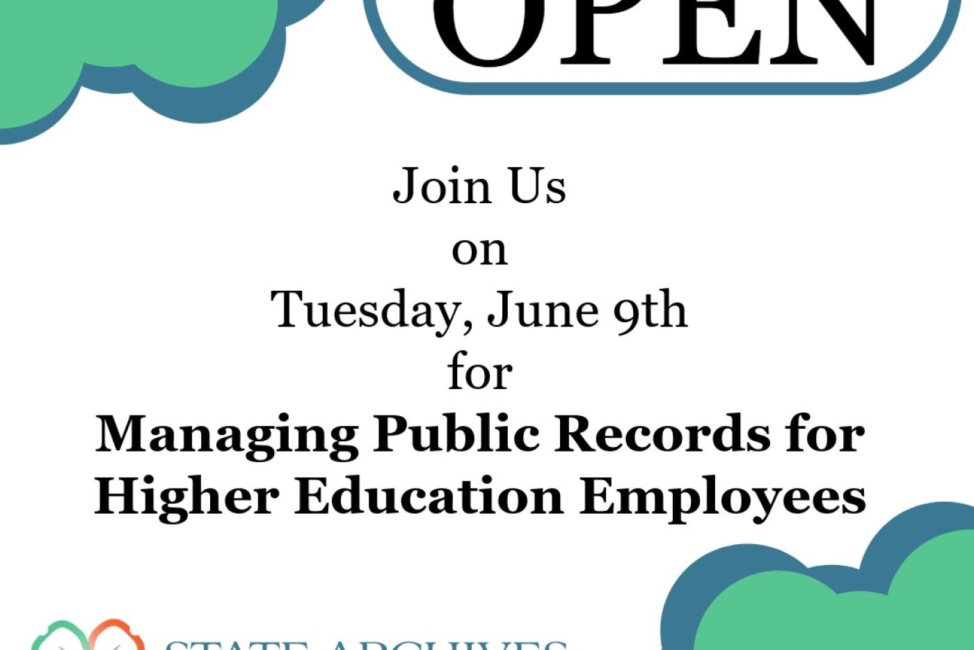 Registration announcement for June 2026 with the State Archives logo. 