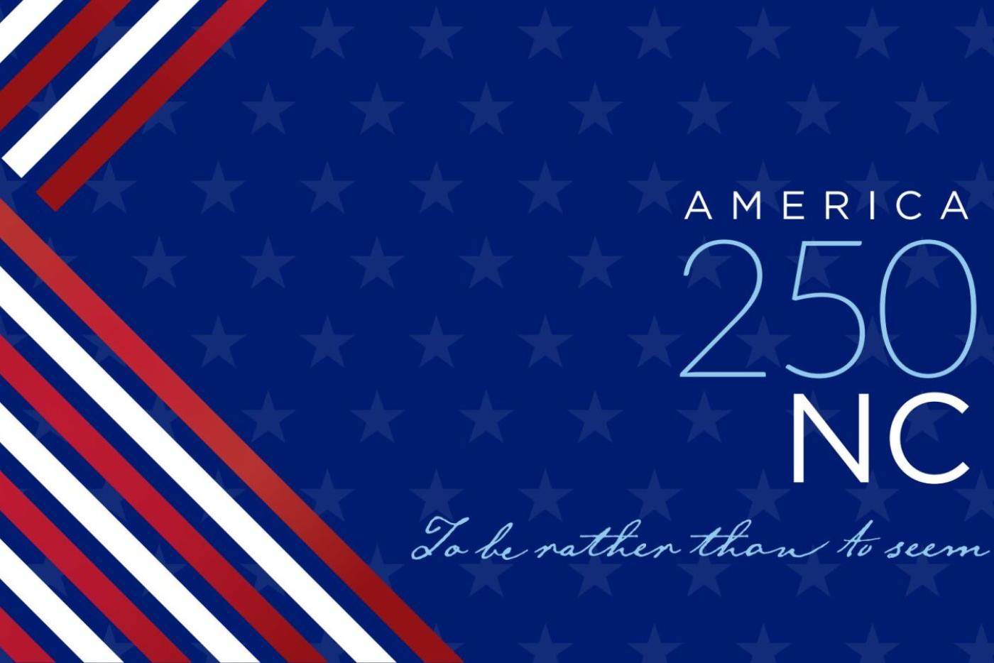 logo for America 250 in NC