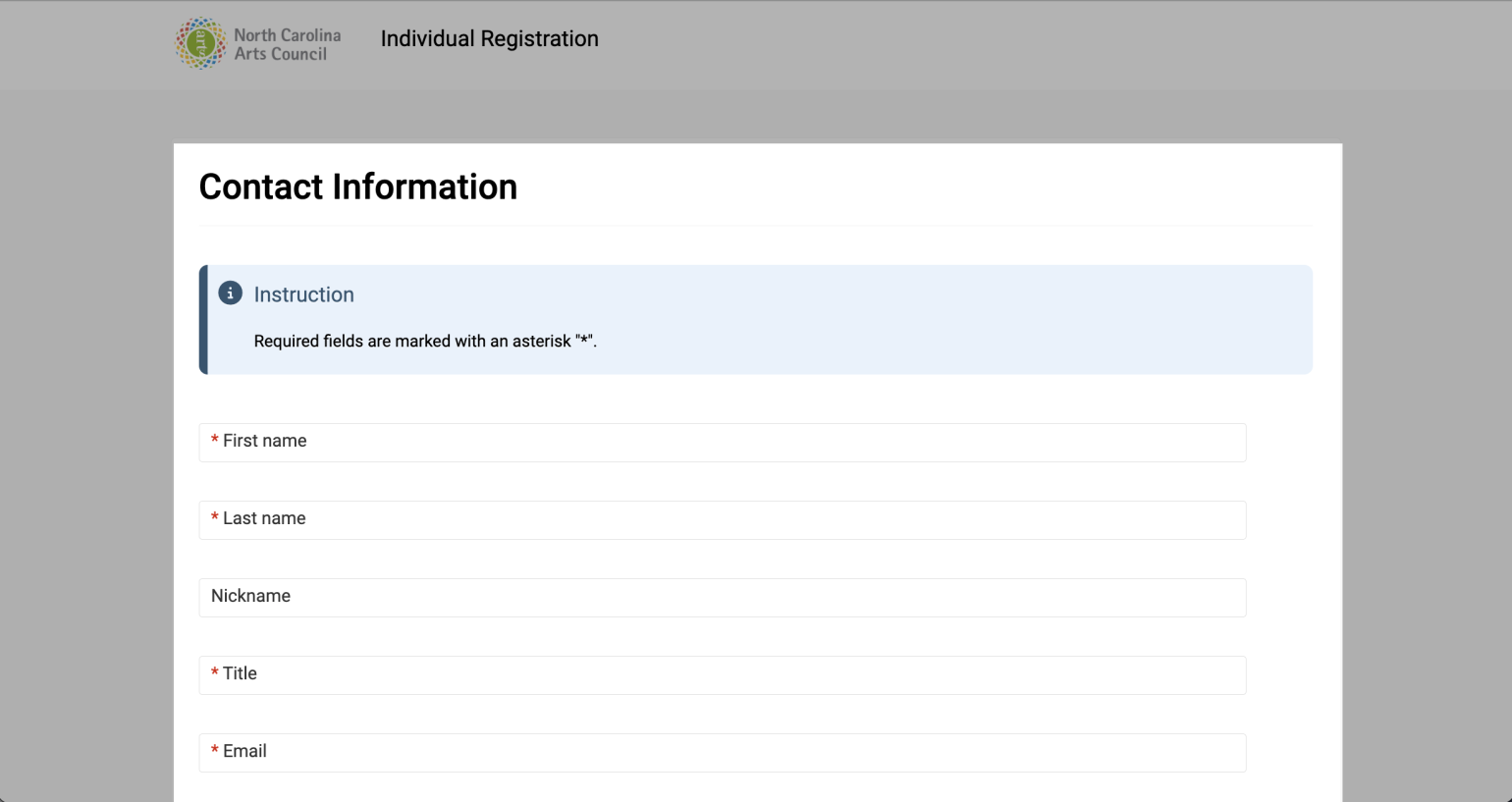 Register as an individual in OPAL