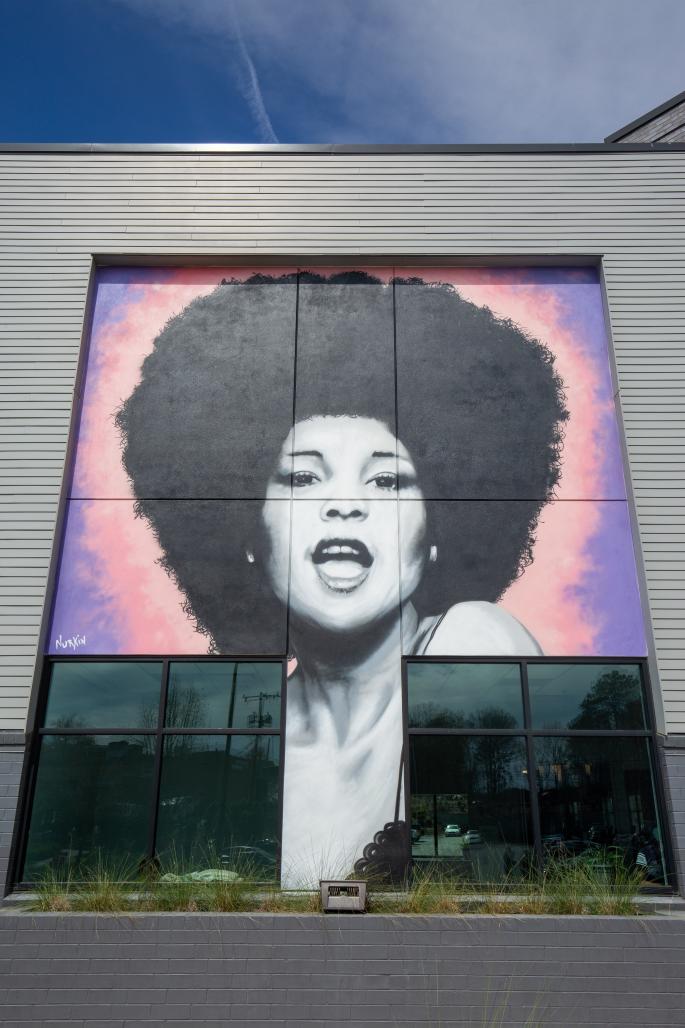 Betty Davis mural in Durham, NC
