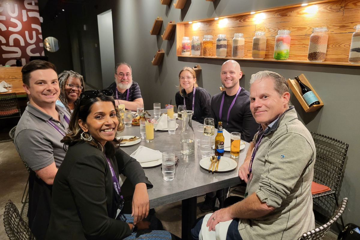 People sitting around a table.