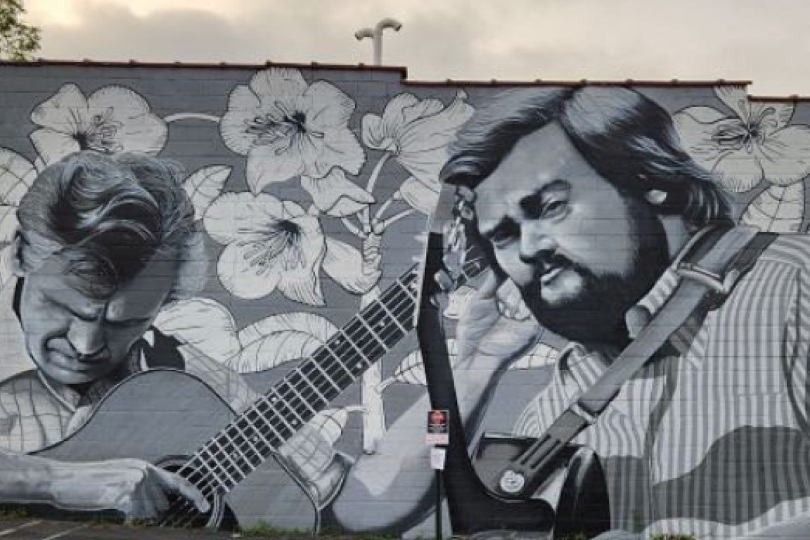 Doc and Merle Watson mural
