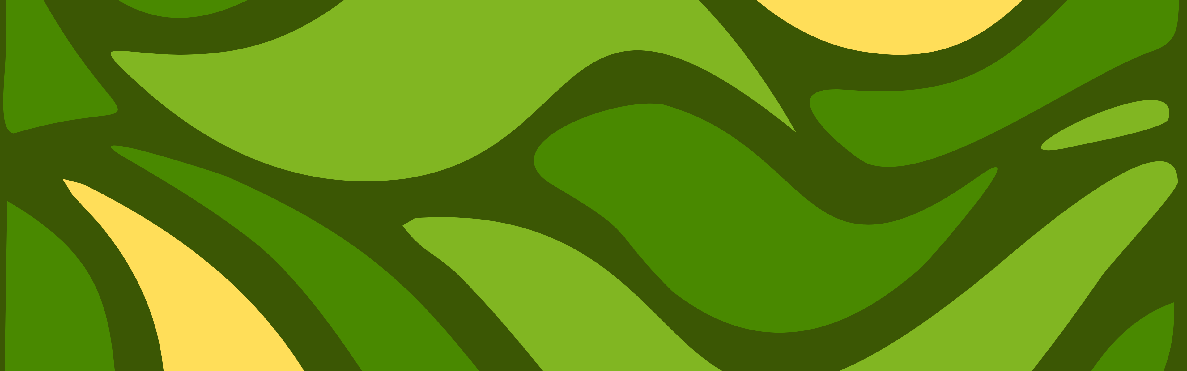 abstract green and yellow blobs 