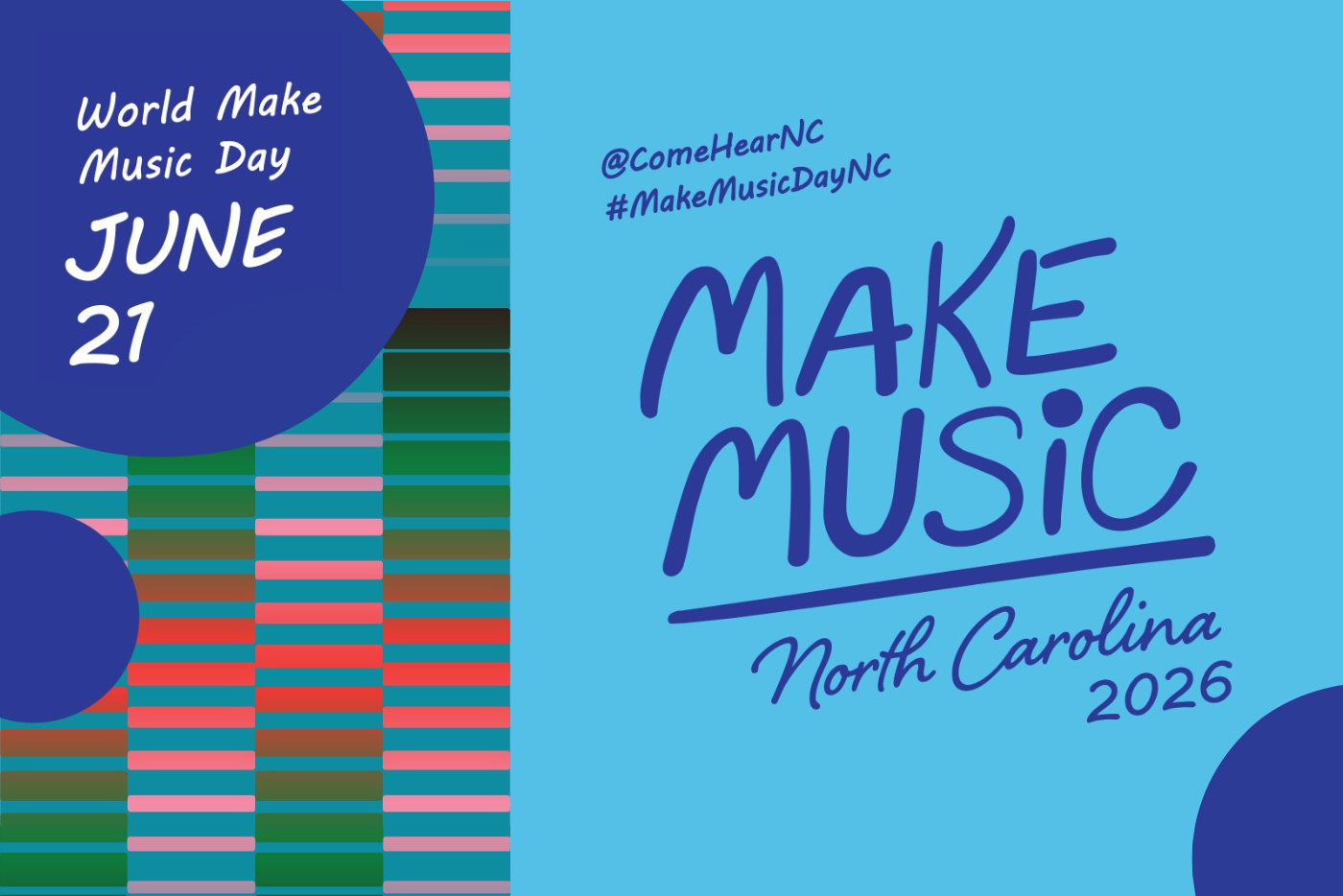 World Make Music Day is June 21. Celebrate with us at #MakeMusicDayNC