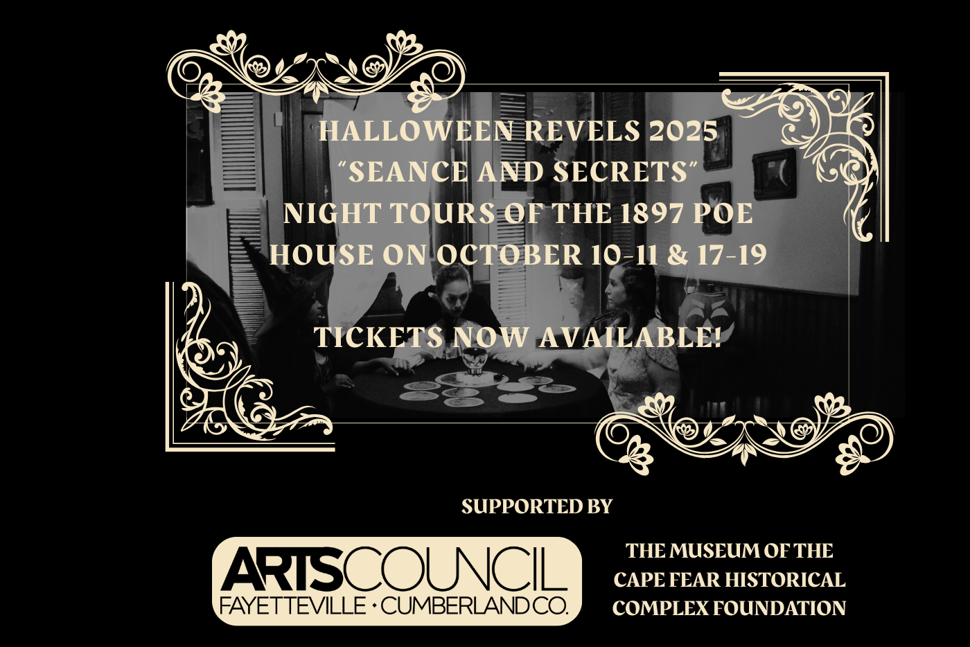 Event poster, details in caption.