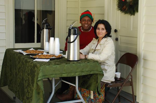 Volunteers serving refreshments