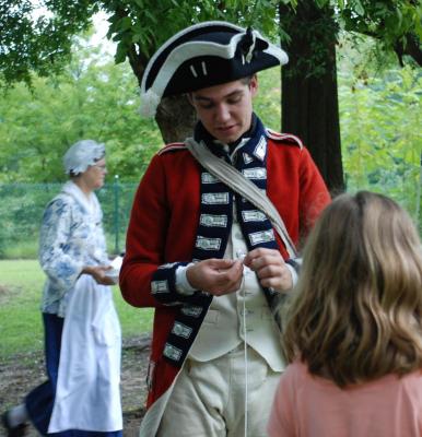 Living history interpreter in uniform