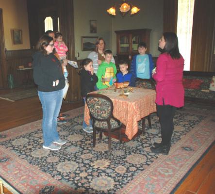 Volunteers helping at a special event.