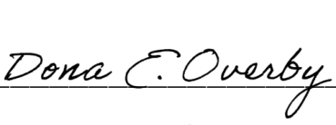 Dona E. Overby signature