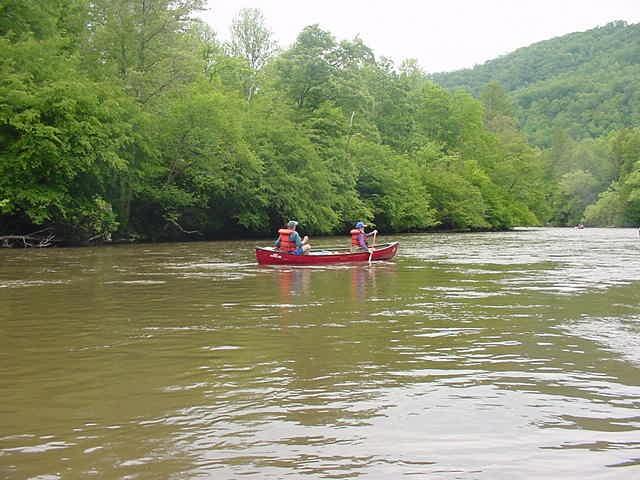 Canoe on a river