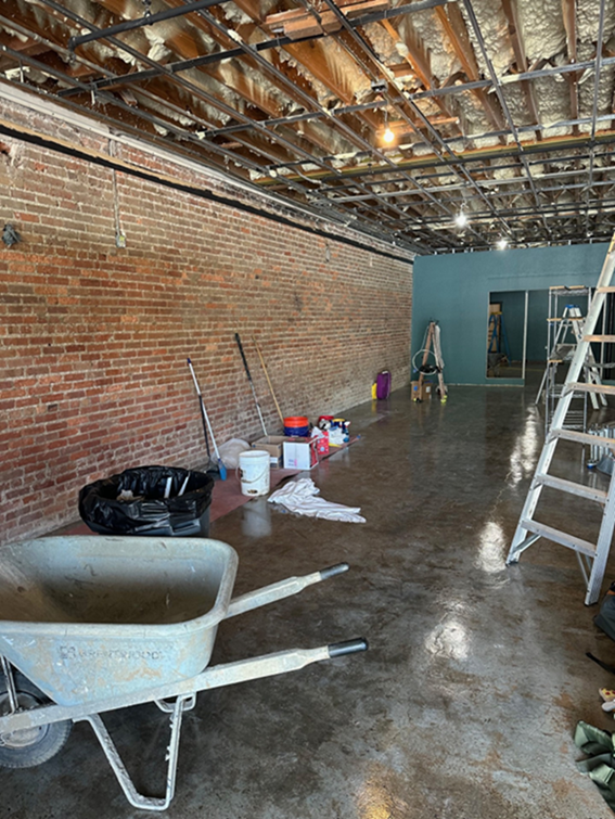 Recovery materials in a room