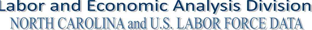 North Carolina and U.S. Labor Force Data heading graphic
