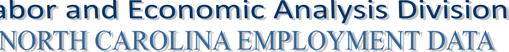 North Carolina Employment Data heading graphic