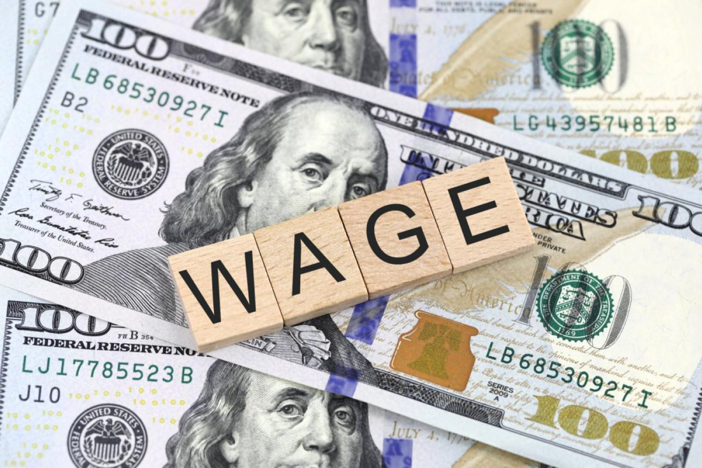 Wage stock image