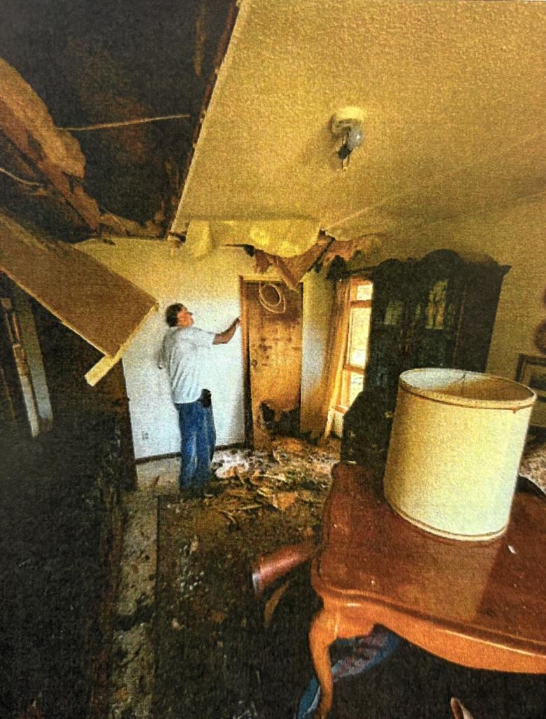 Helene damage to inside of home