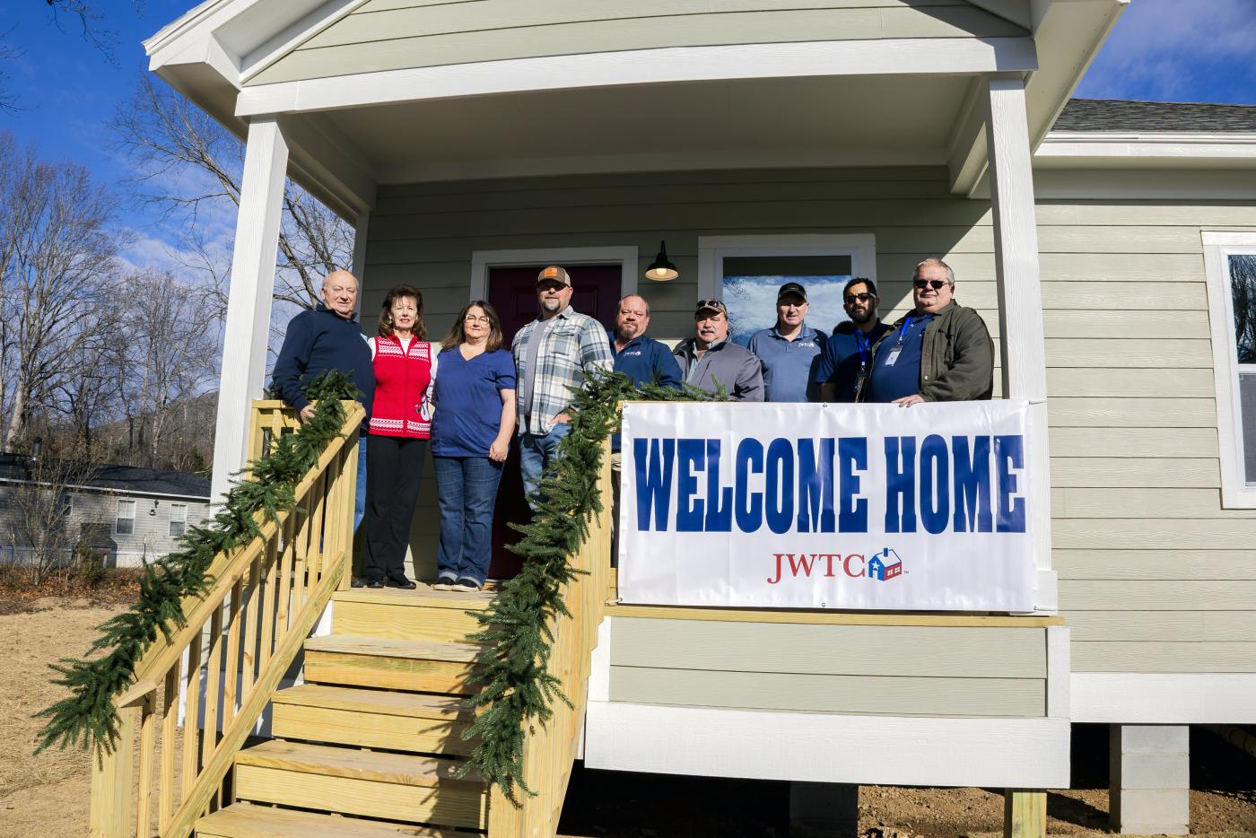 Halls group photo on front porch
