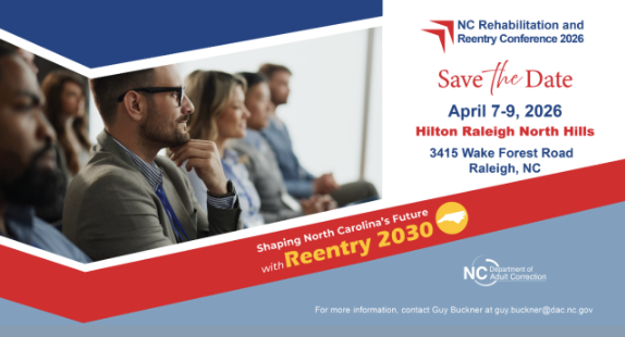 2026 NC Reentry Conference graphic - April 7-9, 2026